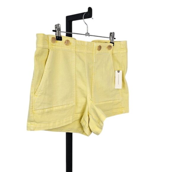 Anthropologie The Kit Regenerative Cotton Shorts Yellow, Size 31, NWT - Picture 9 of 10